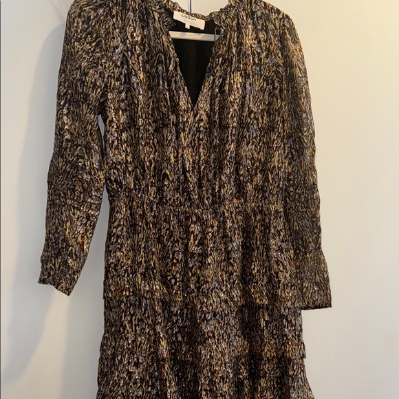 ba&sh glen tiered V-Neck Bishop Sleeve Sundress - Picture 2 of 4